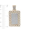 Thumbnail Image 2 of Men's 2 CT. T.W. Diamond Curb Chain Link Frame Dog Tag Necklace Charm in 10K Gold