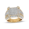 Men's 2-1/2 CT. T.W. Square Composite Diamond Bold Nugget Ring in 10K Gold