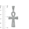 Thumbnail Image 2 of Men's 1 CT. T.W. Diamond Ankh Necklace Charm in 10K White Gold