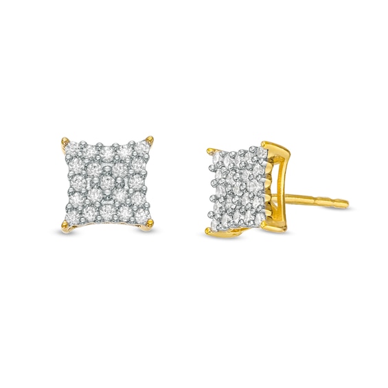 Square Diamond Stud Earrings – Design Gold Jewelry