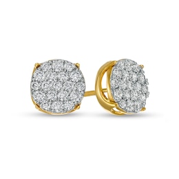 Men's 1 CT. T.W. Composite Diamond Stud Earrings in 10K Gold