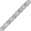Thumbnail Image 1 of Men's 2-7/8 CT. T.W. Diamond Slant Border Link Bracelet in 10K White Gold