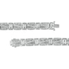 Thumbnail Image 3 of Men's 2-7/8 CT. T.W. Diamond Slant Border Link Bracelet in 10K White Gold