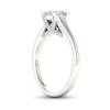 Thumbnail Image 2 of Trouvaille Collection 1 CT. T.W. DeBeers®-Graded Princess-Cut Diamond Solitaire Engagement Ring in Platinum (F/I1)