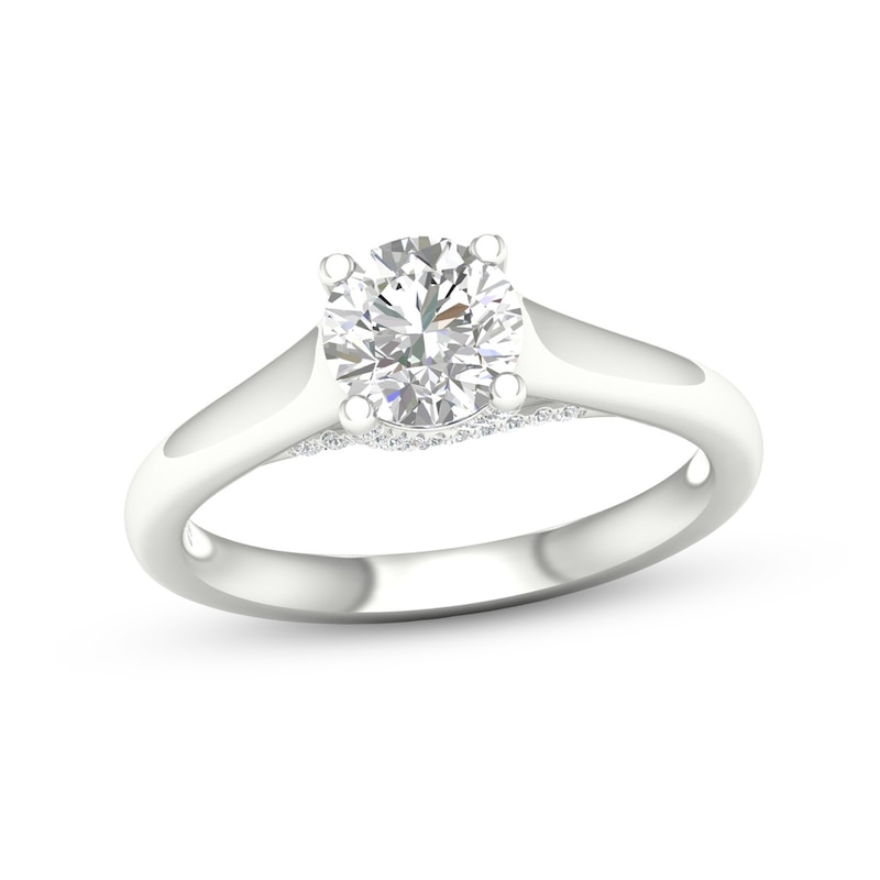 Main Image 1 of Trouvaille Collection 1 CT. T.W. DeBeers®-Graded Diamond Solitaire Engagement Ring in Platinum (F/I1)