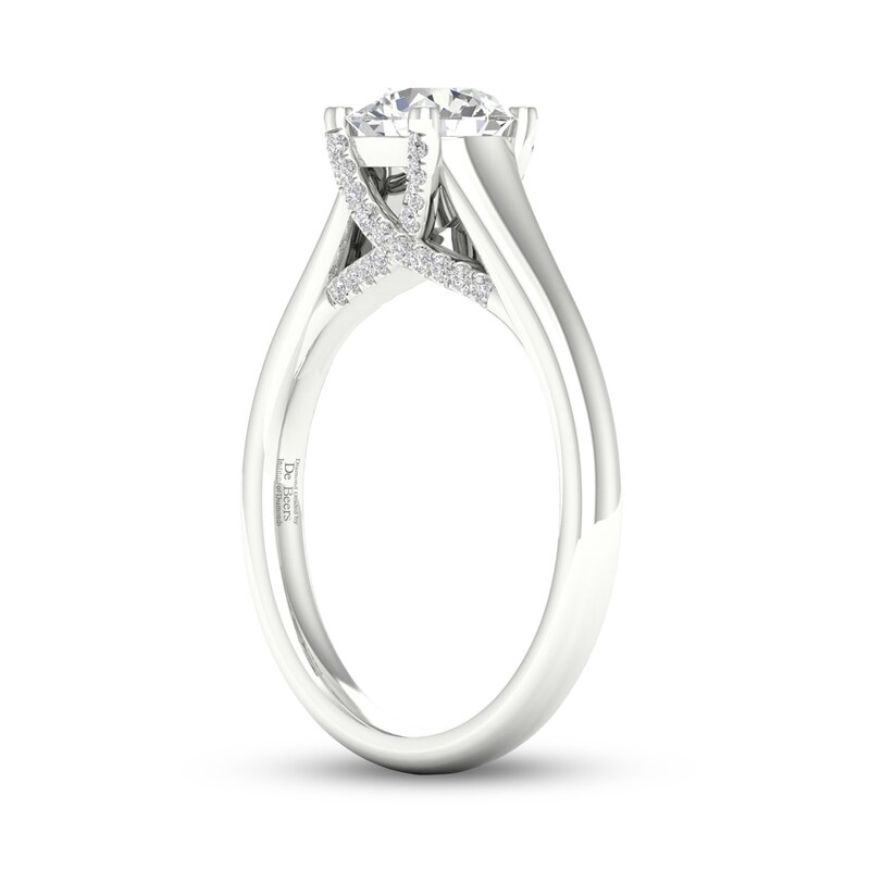 Main Image 2 of Trouvaille Collection 1 CT. T.W. DeBeers®-Graded Diamond Solitaire Engagement Ring in Platinum (F/I1)
