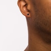 Thumbnail Image 2 of Vera Wang Men 1 CT. T.W. Black Diamond Solitaire Stud Earrings in Sterling Silver with Black Ruthenium