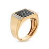 Thumbnail Image 2 of Men's 3/4 CT. T.W. Square Composite Black Enhanced and White Diamond Geometric Collar Ring in 10K Gold