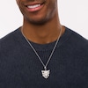 Thumbnail Image 2 of Men's 1 CT. T.W. Diamond Geometrical Panther Pendant in 10K White Gold - 22"