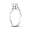 Thumbnail Image 1 of Trouvaille Collection 1 CT. T.W. DeBeers®-Graded Pear-Shaped Diamond Solitaire Engagement Ring in Platinum (F/I1)