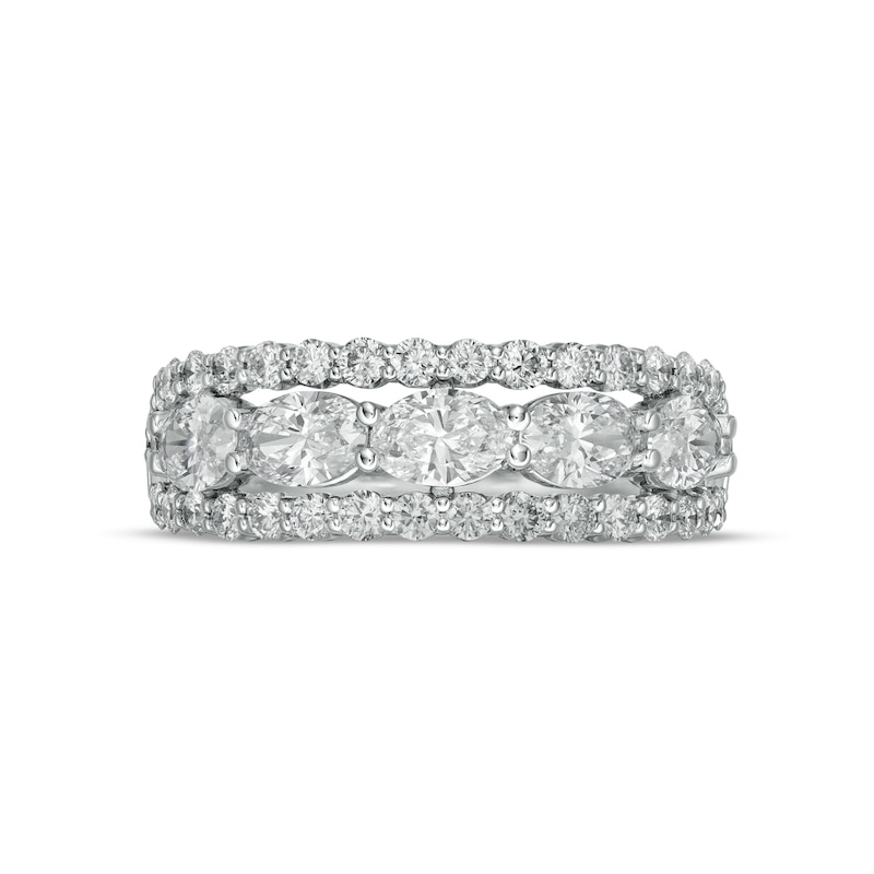 TRUE Lab-Created Diamonds by Vera Wang Love 2 CT. T.W. Triple-Row Anniversary Band in 14K White Gold (F/VS2)