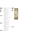 Men's 1/20 CT. T.W. Diamond Slant Triple Groove Hoop Earrings in 10K Gold and Black Ceramic