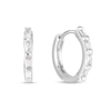 1/6 CT. T.W. Baguette Diamond Hoop Earrings in Sterling Silver