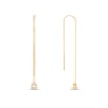 1/10 CT. T.W. Diamond Solitaire Threader Earrings in Sterling Silver with 14K Gold Plate