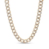 Thumbnail Image 1 of Men's 7 CT. T.W. Diamond Curb Chain Necklace in 10K Gold - 22"