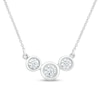 Thumbnail Image 0 of 1/4 CT. T.W. Diamond Three Stone Necklace in 10K White Gold - 17.5"
