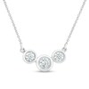 Thumbnail Image 0 of 1/4 CT. T.W. Diamond Three Stone Necklace in 10K White Gold - 17.5"