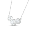 Thumbnail Image 1 of 1/4 CT. T.W. Diamond Three Stone Necklace in 10K White Gold - 17.5"