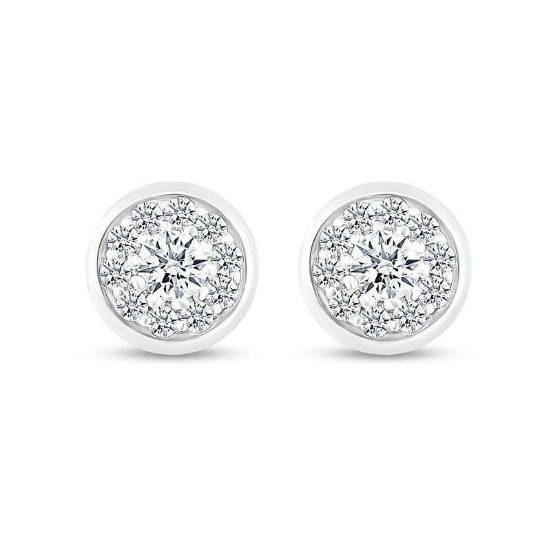 1/3 CT. T.W. Composite Diamond Stud Earrings in 10K White Gold