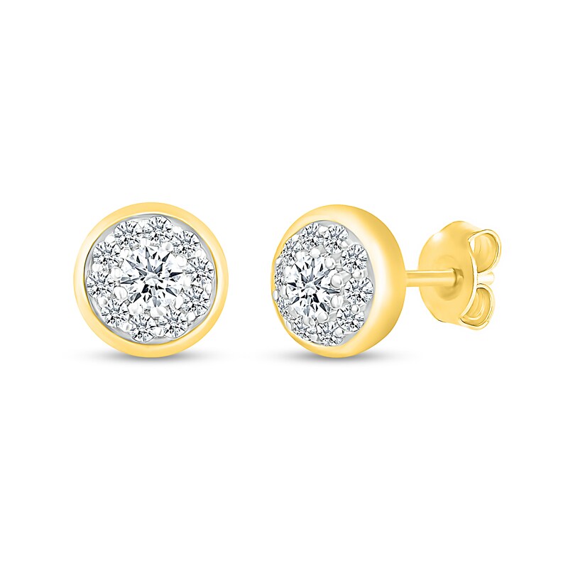 Main Image 1 of 1/3 CT. T.W. Composite Diamond Stud Earrings in 10K Gold