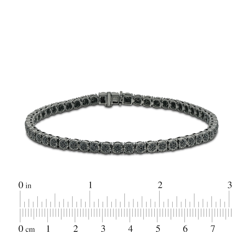 Sterling silver black diamond bracelet