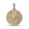 Men's 1-1/2 CT. T.W. Diamond Lion Medallion Necklace Charm in 10K Gold