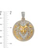 Men's 1-1/2 CT. T.W. Diamond Lion Medallion Necklace Charm in 10K Gold