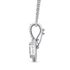 Thumbnail Image 2 of 3/4 CT. T.W. Emerald-Cut Multi-Diamond Octagonal Frame Drop Pendant in 14K White Gold