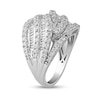 Thumbnail Image 1 of 2 CT. T.W. Baguette and Round Diamond Multi-Row Anniversary Band in 10K White Gold