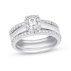 Thumbnail Image 0 of 1 CT. T.W. Diamond Frame Three Piece Bridal Set in 10K White Gold
