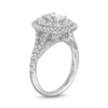 Thumbnail Image 3 of Zales Private Collection 2 CT. T.W. Certified Oval Diamond Split Shank Engagement Ring in 14K White Gold (F/I1)