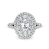 Thumbnail Image 4 of Zales Private Collection 2 CT. T.W. Certified Oval Diamond Split Shank Engagement Ring in 14K White Gold (F/I1)