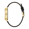 Thumbnail Image 2 of Men's Caravelle by Bulova Automatic Gold-Tone Strap Watch with Black Skeleton Dial (Model: 44A121)