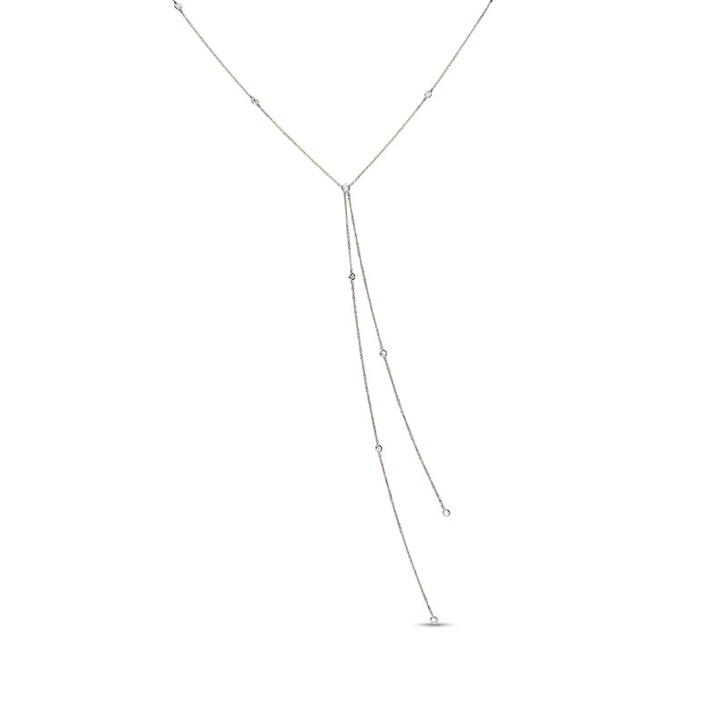 Main Image 1 of 1/6 CT. T.W. Diamond Lariat Necklace in 10K Gold