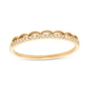 Thumbnail Image 1 of 1/10 CT. T.W. Diamond Vintage-Style Scallop Edge Stackable Anniversary Band in 10K Gold