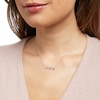 Thumbnail Image 2 of Multi-Diamond Accent Heart "mama" Necklace in Sterling Silver – 17"
