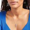 Thumbnail Image 2 of 1/8 CT. T.W. Diamond Heart and "LOVE" Charm Pendant in Sterling Silver