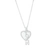 Thumbnail Image 2 of 1/8 CT. T.W. Diamond Heart and "LOVE" Charm Pendant in Sterling Silver