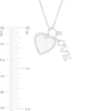 Thumbnail Image 3 of 1/8 CT. T.W. Diamond Heart and "LOVE" Charm Pendant in Sterling Silver
