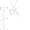 Thumbnail Image 4 of 1/8 CT. T.W. Diamond Heart and "LOVE" Charm Pendant in Sterling Silver