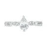 Thumbnail Image 4 of 1 CT. T.W. Pear-Shaped Diamond Scallop Shank Engagement Ring in 14K White Gold