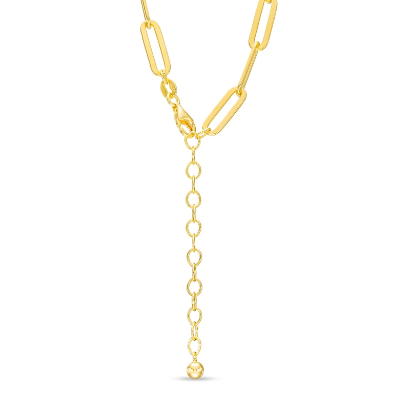 Main Image 3 of Diamond Accent Heart Outline Necklace in Sterling Silver with 18K Gold Plate – 19"