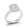 Thumbnail Image 3 of Trouvaille Collection 1-1/2 CT. T.W. DeBeers®-Graded Emerald-Cut Diamond Frame Engagement Ring in Platinum (F/SI2)
