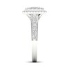 Thumbnail Image 4 of Trouvaille Collection 1-1/2 CT. T.W. DeBeers®-Graded Emerald-Cut Diamond Frame Engagement Ring in Platinum (F/SI2)