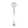 Thumbnail Image 4 of Trouvaille Collection 1 CT. T.W. DeBeers®-Graded Princess-Cut Diamond Frame Engagement Ring in Platinum (F/I1)