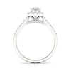 Thumbnail Image 5 of Trouvaille Collection 1 CT. T.W. DeBeers®-Graded Princess-Cut Diamond Frame Engagement Ring in Platinum (F/I1)
