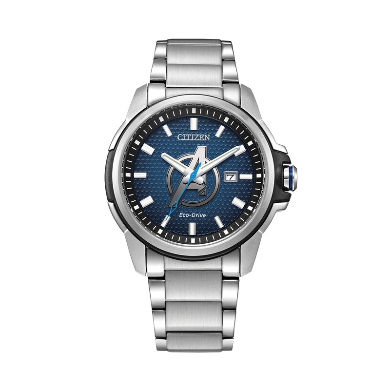 Main Image 1 of Men's Citizen Eco-Drive® Avengers Two-Tone Watch with Blue Dial (Model: AW1651-52W)