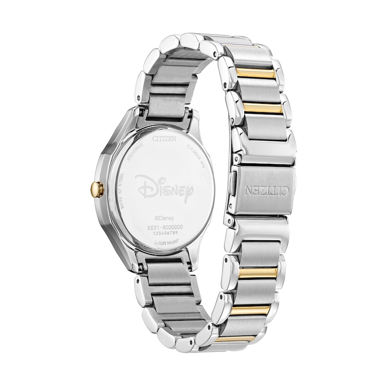 Main Image 2 of Ladies' Citizen Eco-Drive® Mickey & Minnie Mouse Two-Tone Watch with Silver-Tone Dial (Model: EM0754-59W)