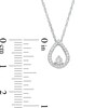 Thumbnail Image 3 of 1/8 CT. T.W. Diamond Pear-Shaped Outline Pendant in Sterling Silver