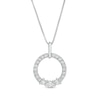 Thumbnail Image 1 of 1/2 CT. T.W. Certified Lab-Grown Diamond Circle Pendant in 14K White Gold (F/SI2)